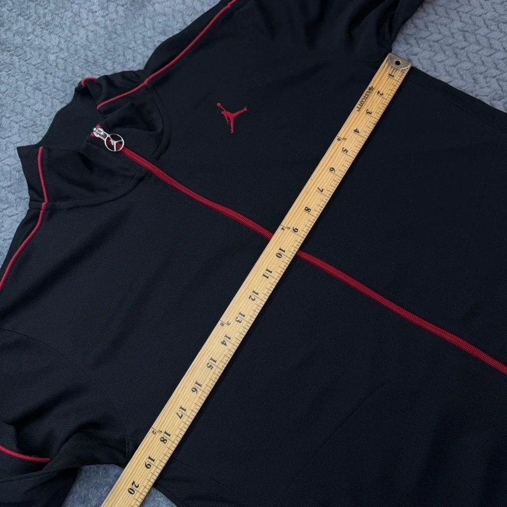 Jordan Flight Jacket Boys Large 16/18 Black Red Full Zip Track Mock Neck